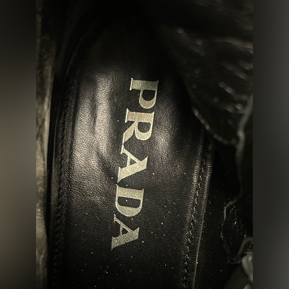 Authentic Prada suede side zipper pointy toe riding boots 38 - Picture 9 of 11